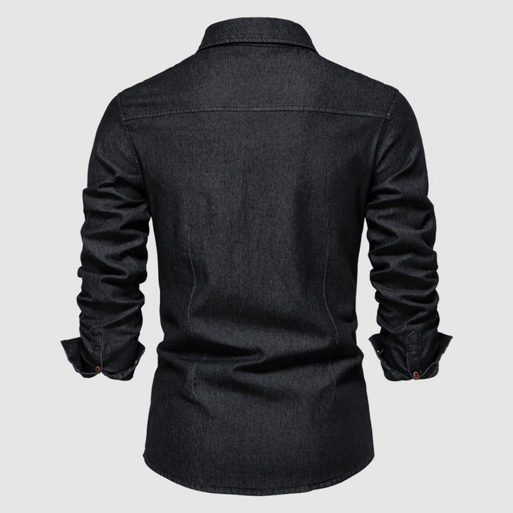 Herren Langarm Hemd | Schwarz
