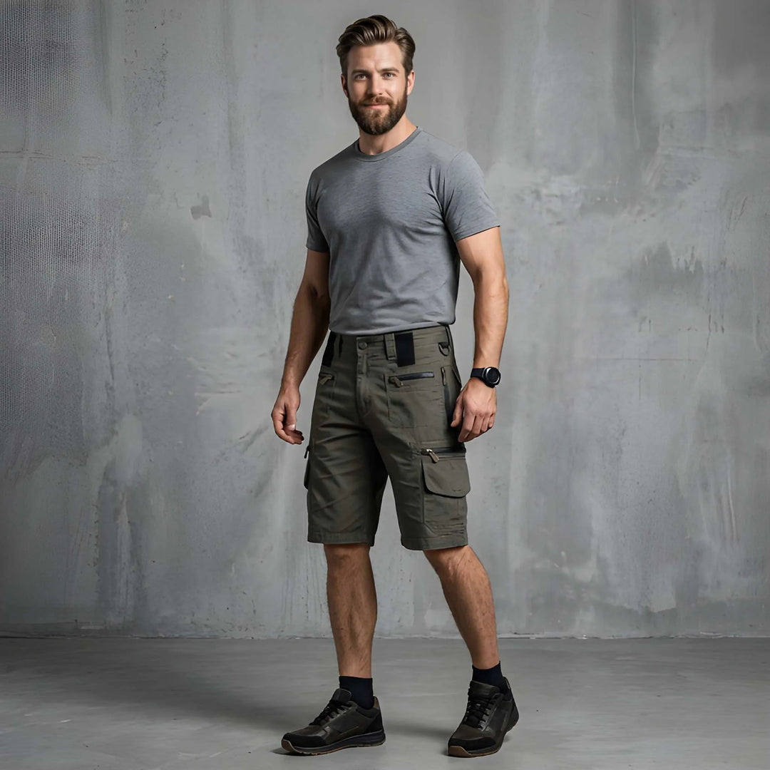Herren Kurze Cargo Shorts mit Stretch