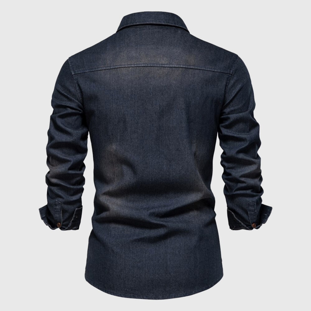 Herren Langarm Hemd | Schwarz