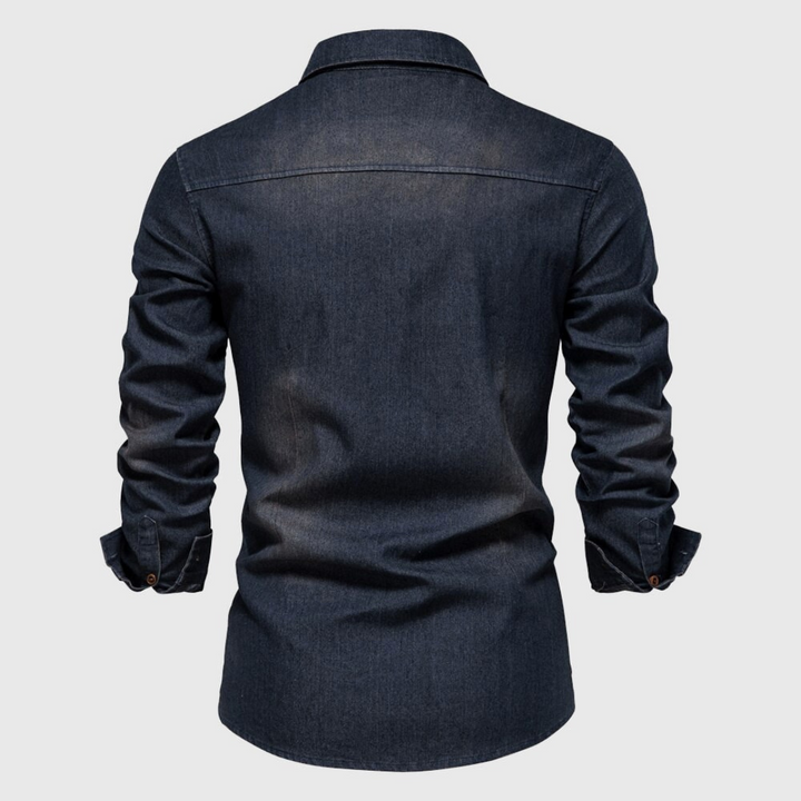 Herren Langarm Hemd | Schwarz