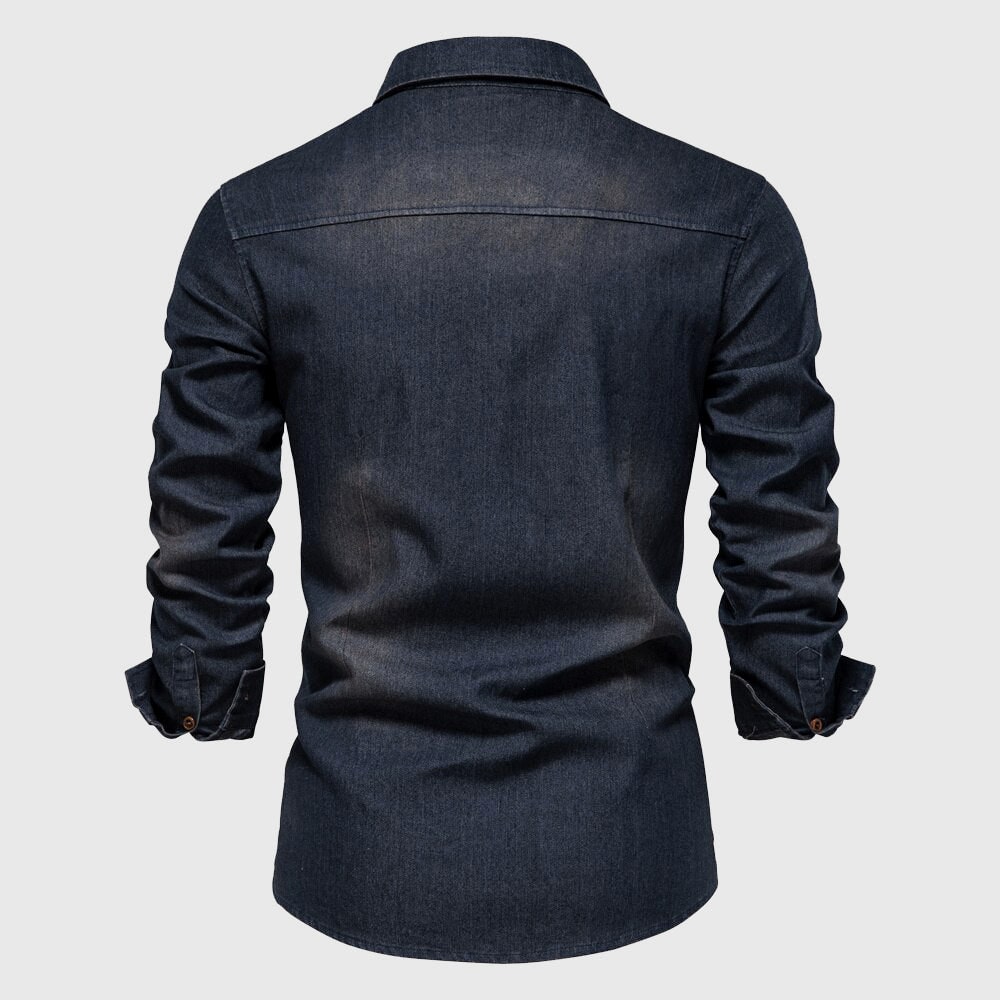 Herren Langarm Hemd | Schwarz