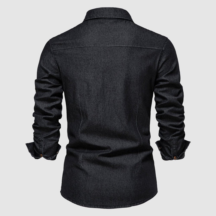 Herren Langarm Hemd | Schwarz