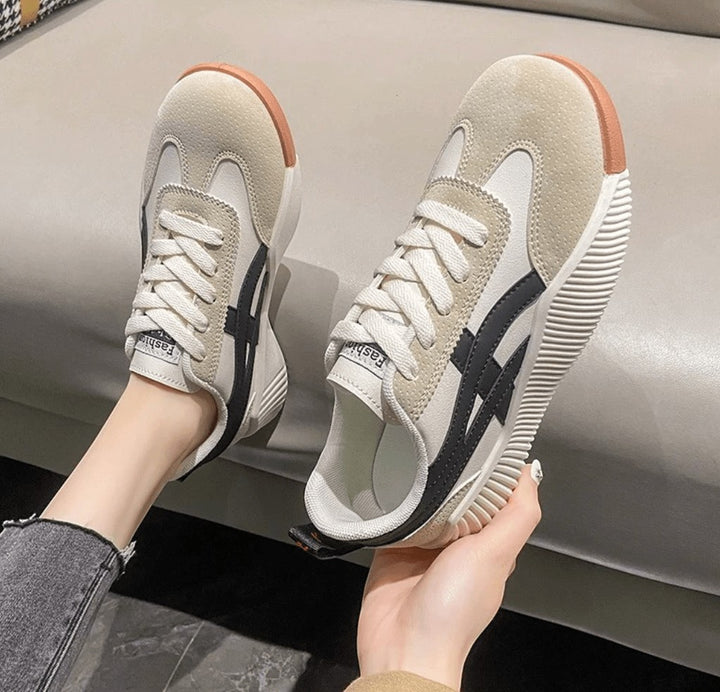 Damen Bequeme Sneaker | Beige